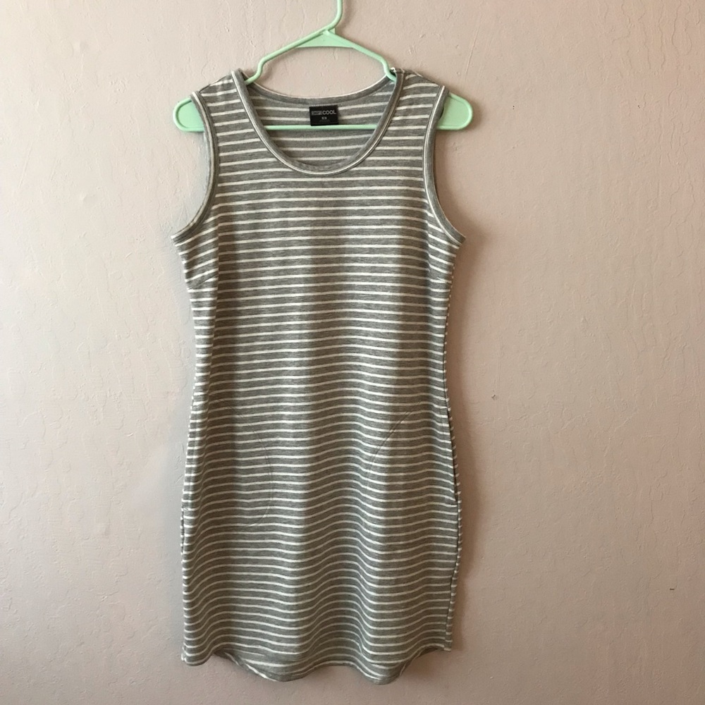 Striped T-shirt dress with pockets